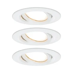 Paulmann Inbouwspot Nova Plus Mat Wit Rond 6W Dimbaar Kantelbaar IP65 3st