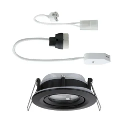 Paulmann Inbouwspot Nova Plus Mat Zwart Rond 35W Dimbaar Kantelbaar IP65