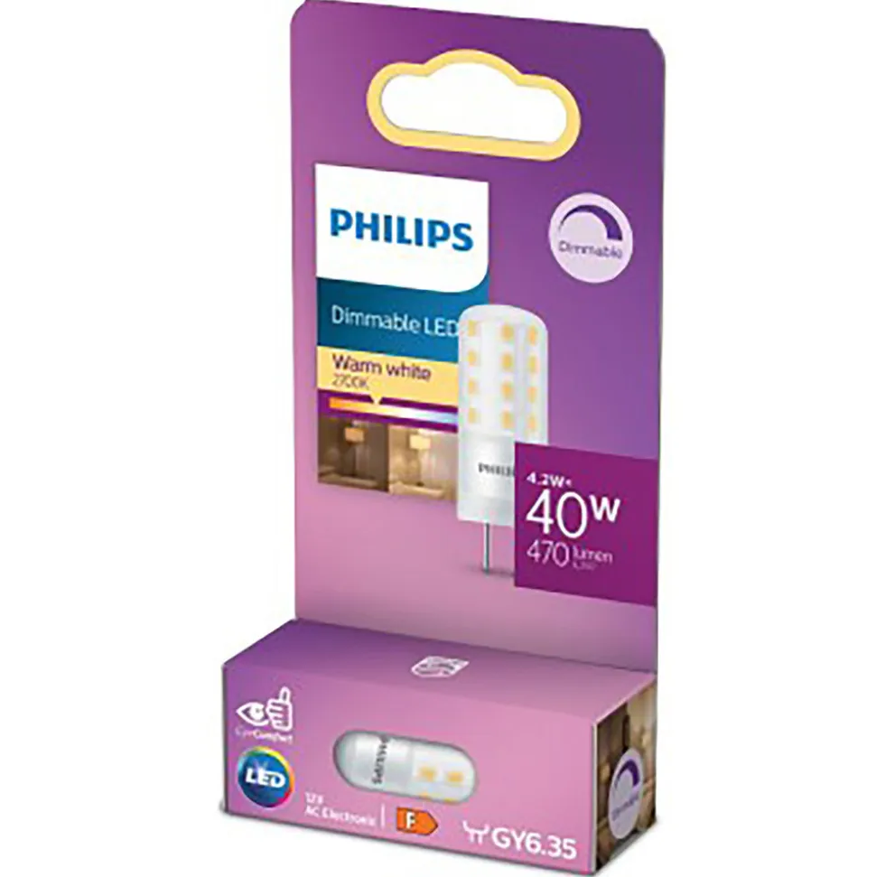 Philips LED Capsule 40W GY6,35 Warmwit Mat Dimbaar 50mm
