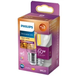 Philips LED Lamp Filament Classic 60W E27 P45 WGD90 CL SRT4