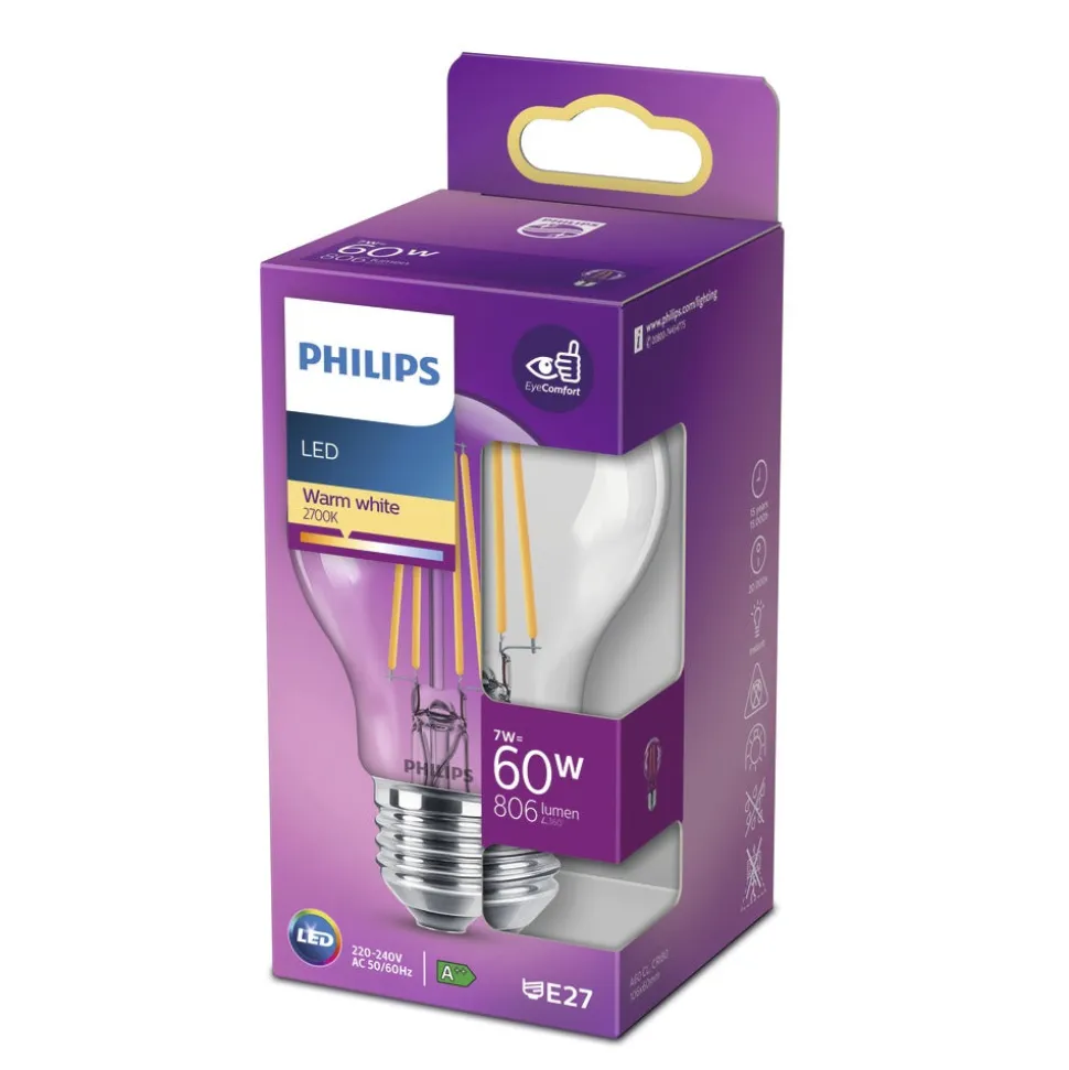 Philips LED Lamp Peer 60W E27 Warmwit Helder