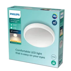 Philips Plafondlamp Doris CL257 Wit Rond 6W IP44 Ø22cm