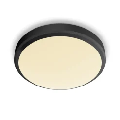 Philips Plafondlamp Doris CL257 Zwart Rond 6W IP44 Ø22cm