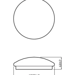 Philips Plafondlamp Moire CL200 Wit Rond Warmwit 6W IP20 Ø22cm