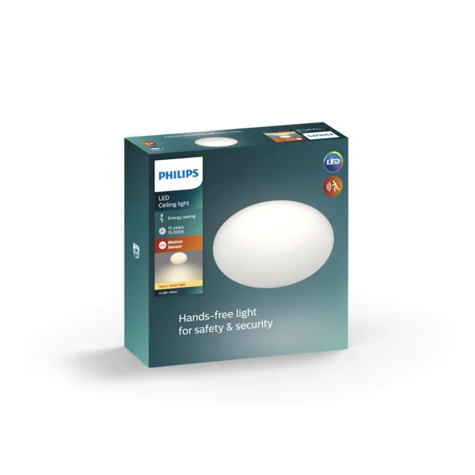 Philips Plafondlamp Shan CL253 Wit Rond 12W IP20 Sensor Ø26cm