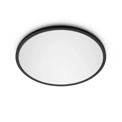 Philips Plafondlamp Superslim CL550 Zwart Rond 15W 3-Staps Dimbaar IP20 Ø25cm
