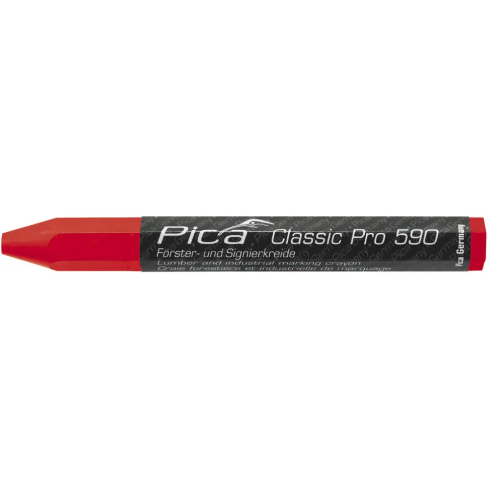 Pica 590/40 Markeerkrijt PRO Rood 12cm 12st