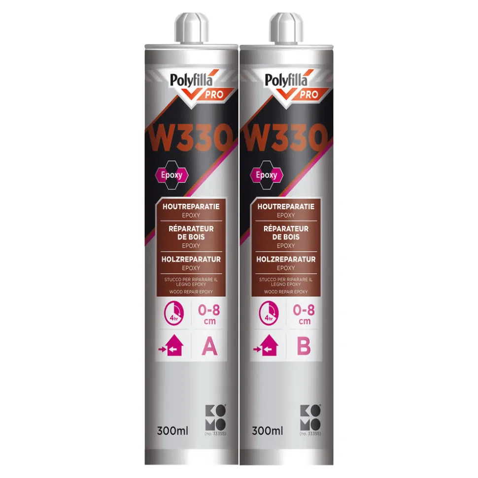 Polyfilla Pro Epoxy Houtreparatie W330 2K 0-80mm 2x300ml