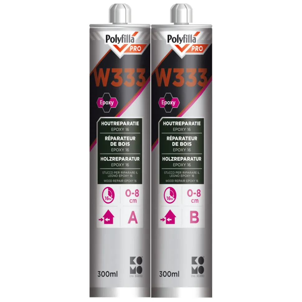 Polyfilla Pro Houtreparatiemiddel W333 Epoxy 2K 2x300ml
