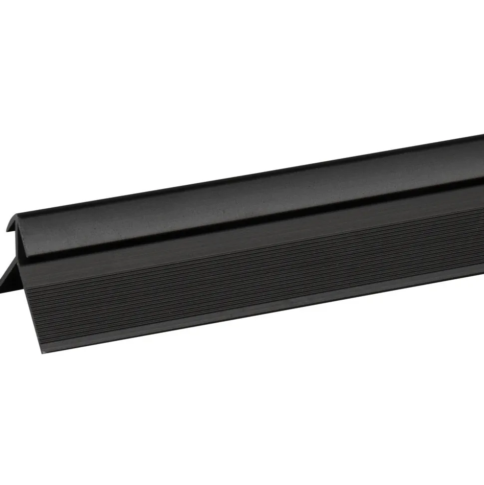 Profiel SPC Paneel Buitenhoek Wall Out Zwart Mat 4mm x 2800mm