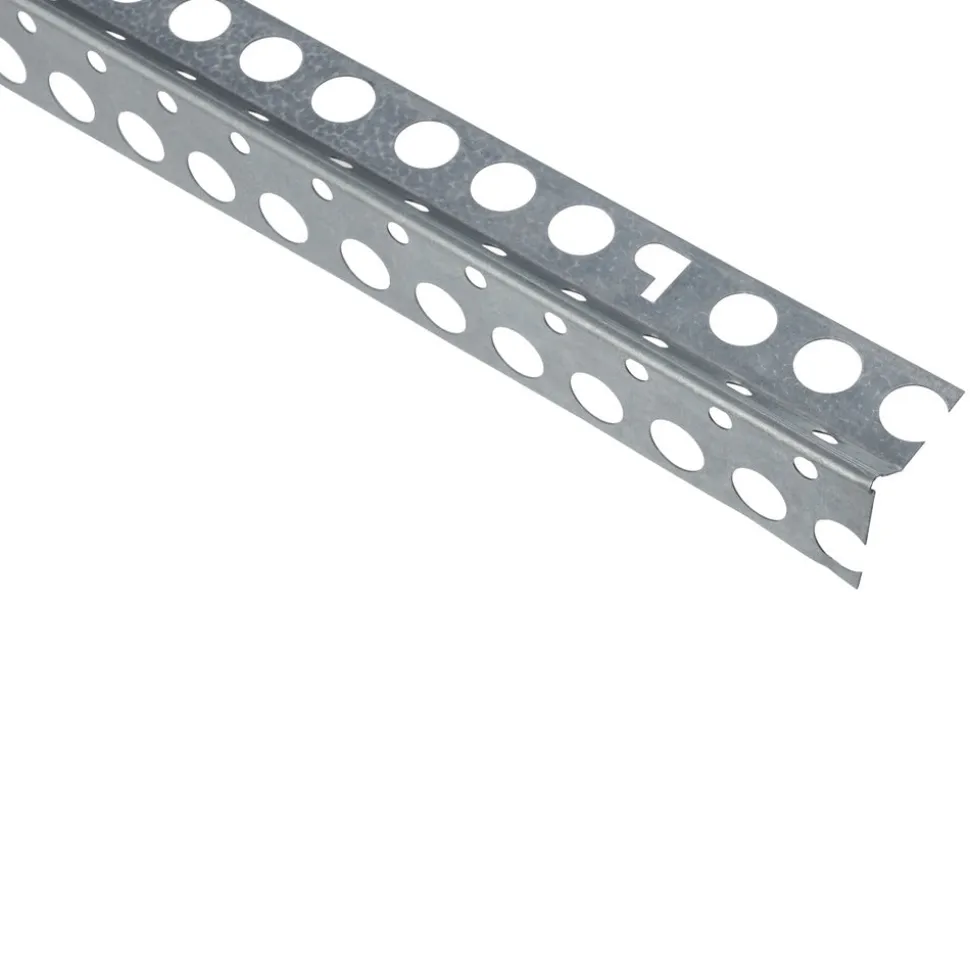 Protektor Hoekprofiel Ongelijkzijdig 1058 verzinkt staal verloopdikte stuc 8-2 mm 260 cm