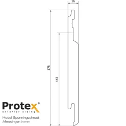 Protex Urban Zuiver Wit RAL9010 16x143x4000mm