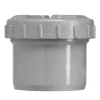 PVC eindstuk wanddikte 3,2 mm Ø 40/50 mm middengrijs met schroefdeksel