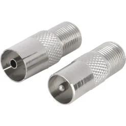 Q-Link Coax Adapter 1 Male en 1 Female F-Connector Buitendraads