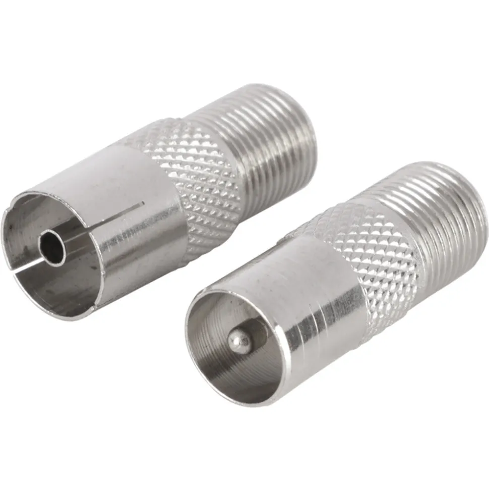Q-Link Coax Adapter 1 Male en 1 Female F-Connector Buitendraads