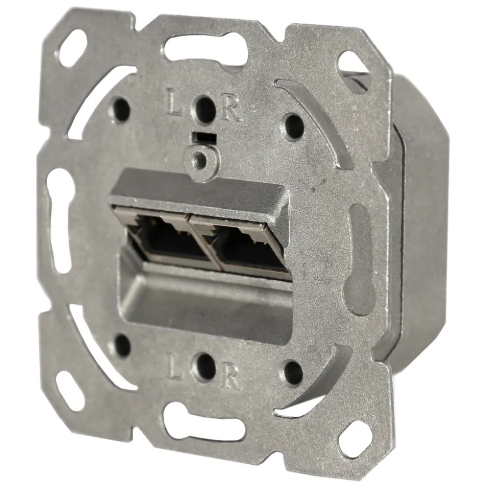 Q-Link Contactdoos Inbouw Telefoon/Data CAT6A 2x8-Polig