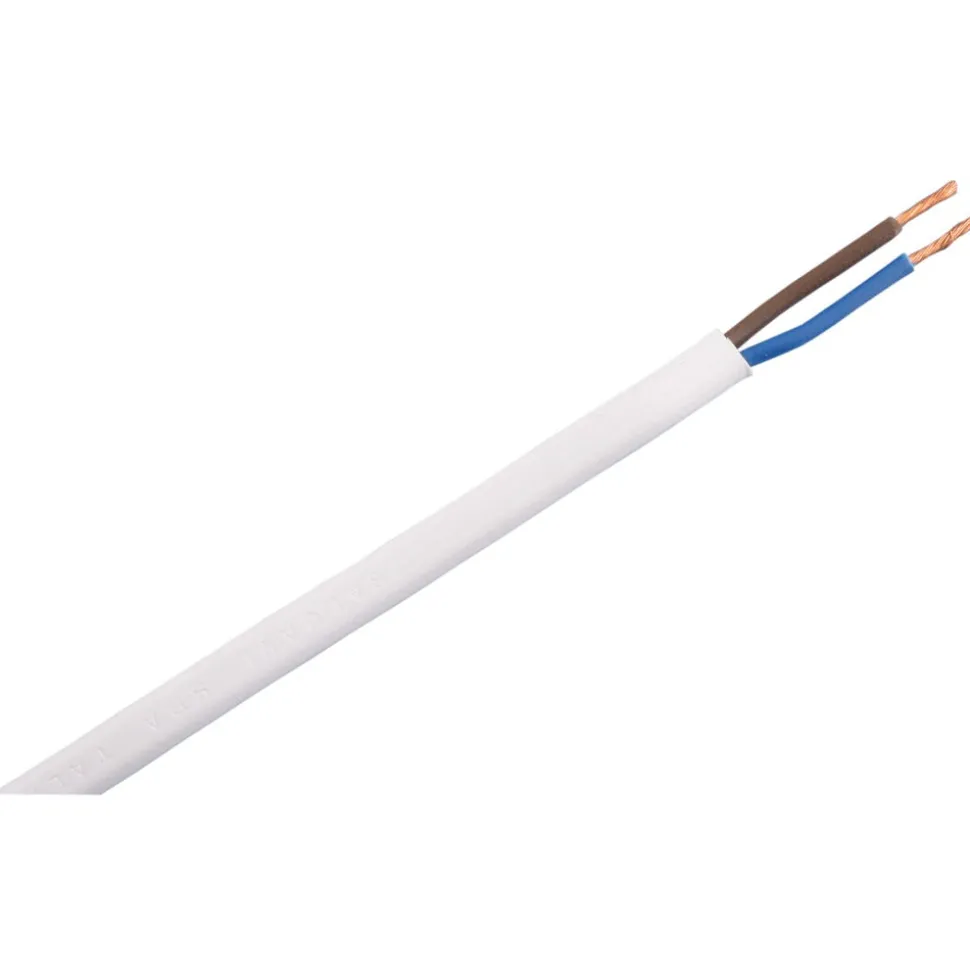 Q-Link Huishoudsnoer Wit 1200W 2x0,75mm2 20m