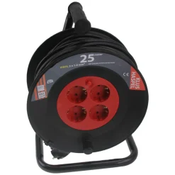 Q-Link Kabelhaspel 3x1,0 mm² met PVC kabel aluminium, 25 m