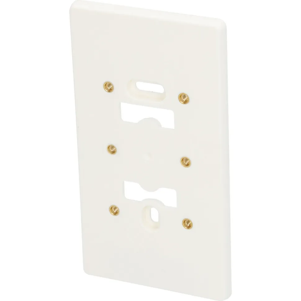 Q-Link Montageplaat 2-voudig Met Felsmoer M4 Polarwit
