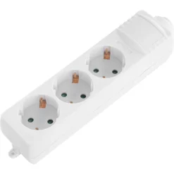 Q-Link Stekkerdoos Installatie Wit Drievoudig Randaarde