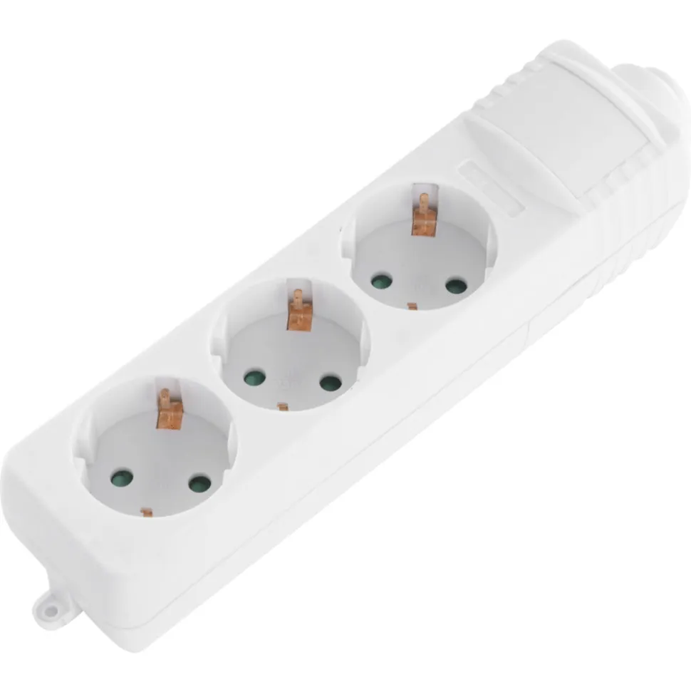 Q-Link Stekkerdoos Installatie Wit Drievoudig Randaarde