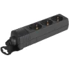 Q-Link stekkerdoos 3-voudig randaarde 2500W  zwart