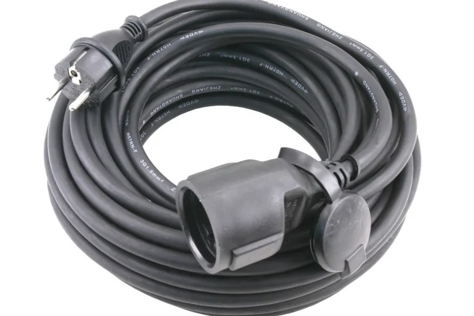 Q-link Verlengkabel 3x1,5 mm² neopreen randaarde spatwaterdicht 20 meter