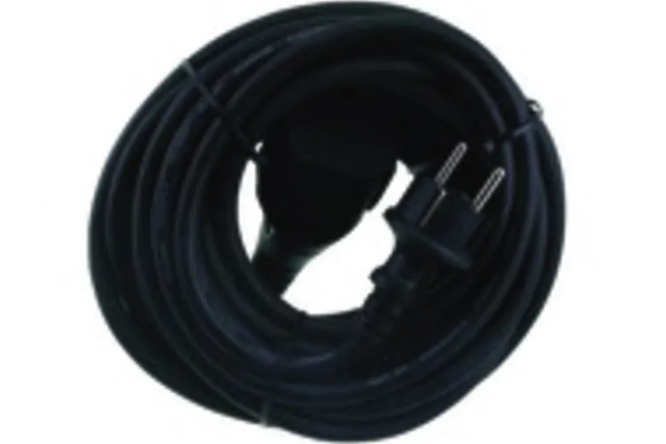 Q-Link Verlengsnoer randaarde IP44 neopreen 3x1,5 mm² Zwart 10 meter