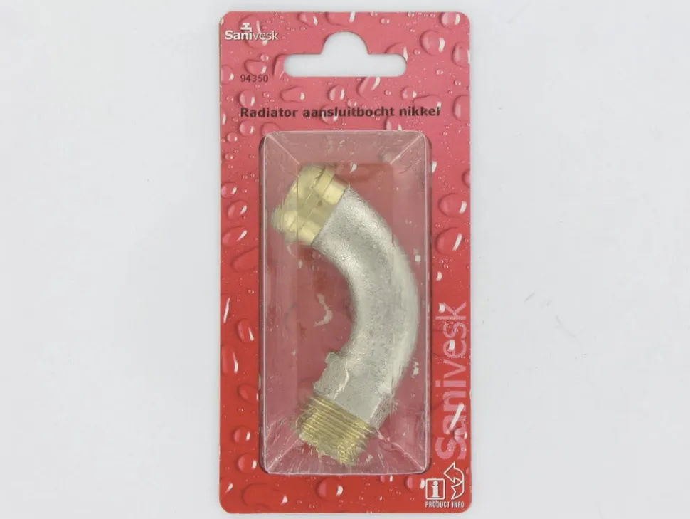 Radiatoraansluitbocht Nikkel