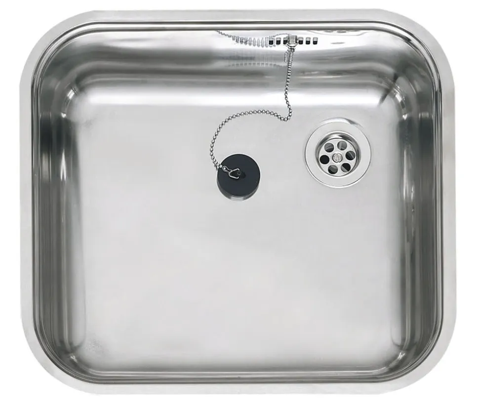 Reginox Spoelbak B2914LLU02GDS RVS enkel 40x35cm vierkant inleg afvoer 50 cm