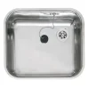 Reginox Spoelbak B2814RLU02GDS RVS 40x35cm enkel vierkant opbouw afvoer 50 cm