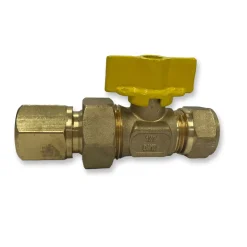 Riko Gaskogelkraan knelkoppeling 15 mm x 1/2'' binnendraad