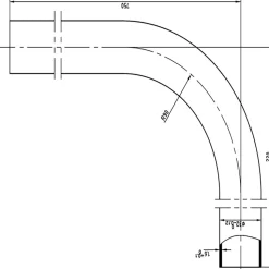 Riko Vloerbuis PVC Wit 75x22x3,2cm