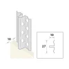 Ripstaal Afreiprofiel 1105W Aluzink Wit Stucdikte 10mm 300cm