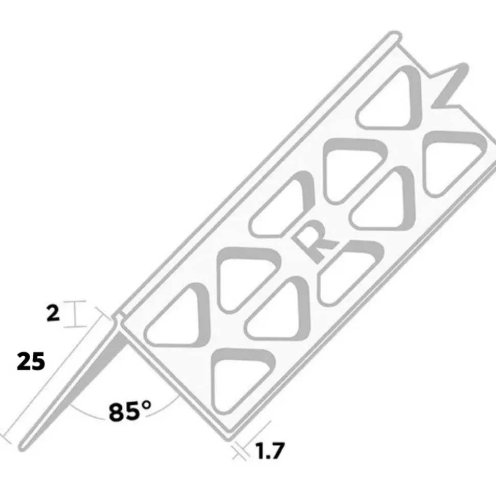 Ripstaal Hoekprofiel 3002 PVC-U Wit Stucdikte 2mm 300cm