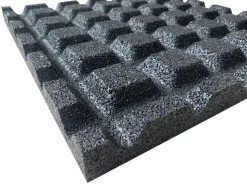 Rubber tegel 50x50x4 cm zwart