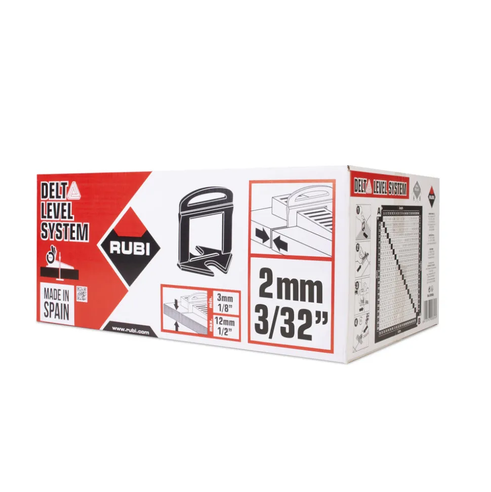 Rubi Clip 3-12-mm 2mm Delta Levelling Systeem 2400st