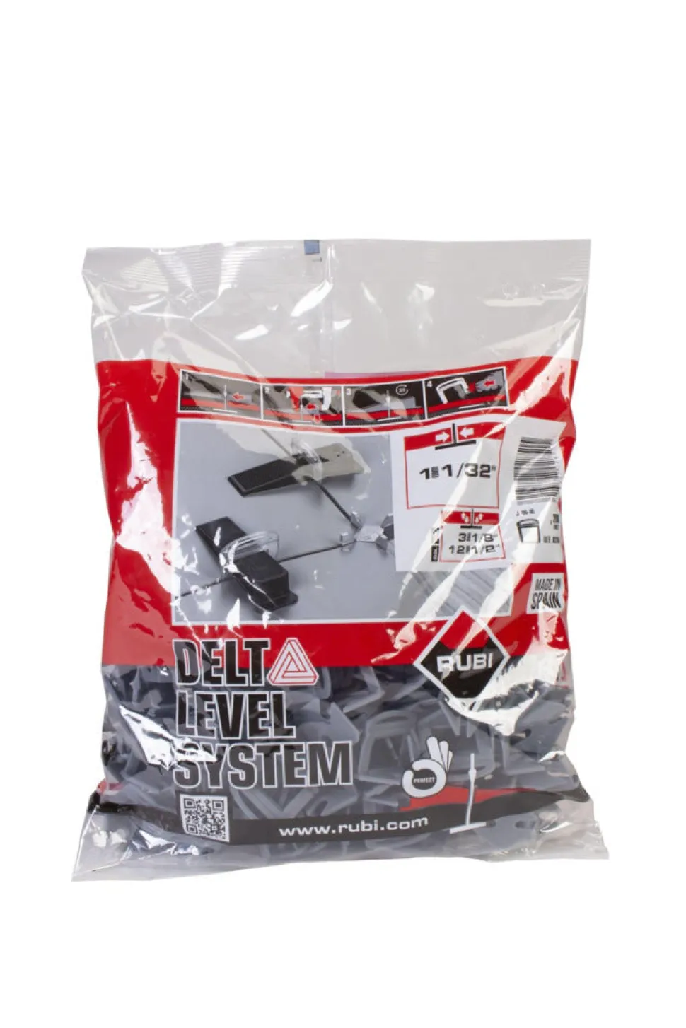 Rubi Delta Levelling System Clips 1mm 200st