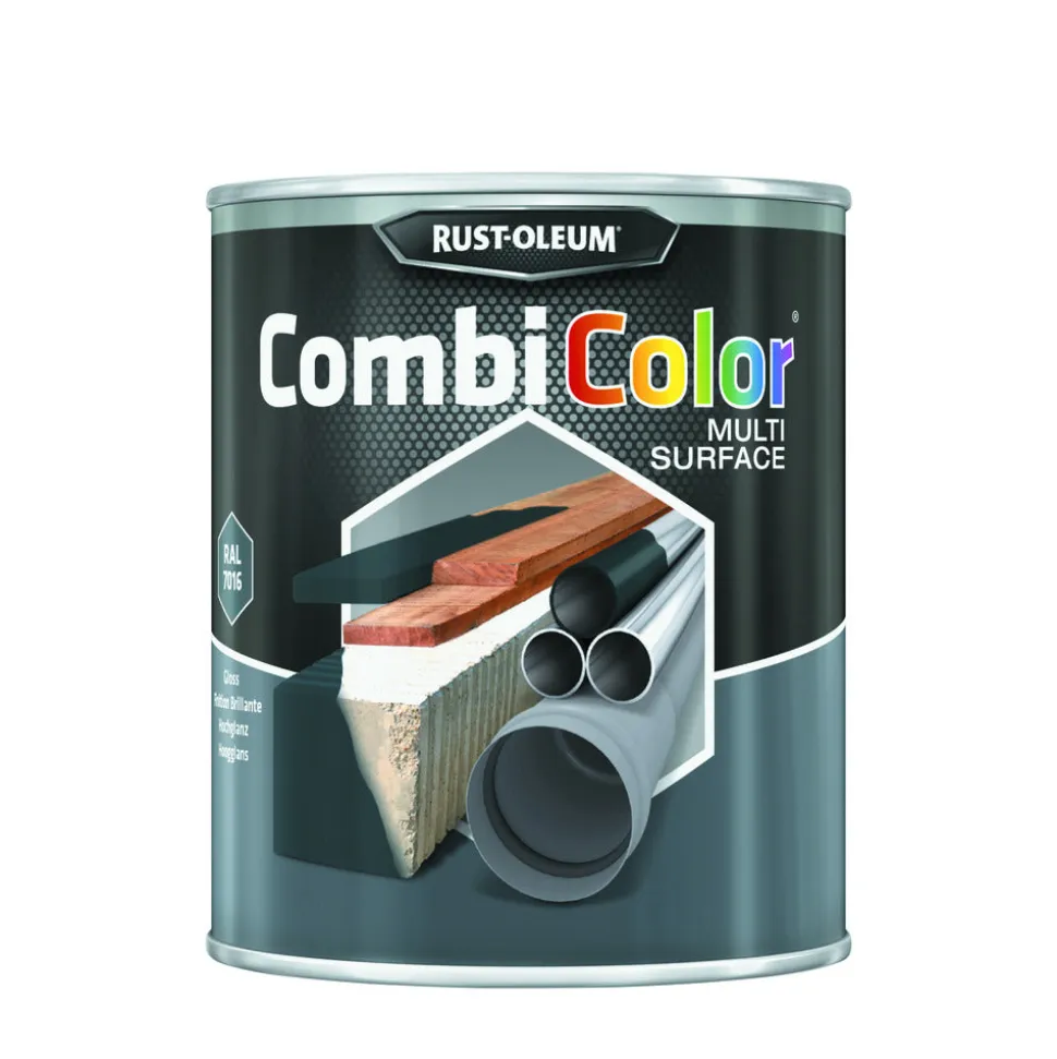 Rust-Oleum CombiColor Multi-Surface Hoogglans Lak RAL7016 750ml