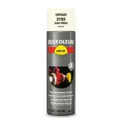 Rust-Oleum Deklaag Hard Hat Zijdeglans RAL9010 Zuiverwit 500ml
