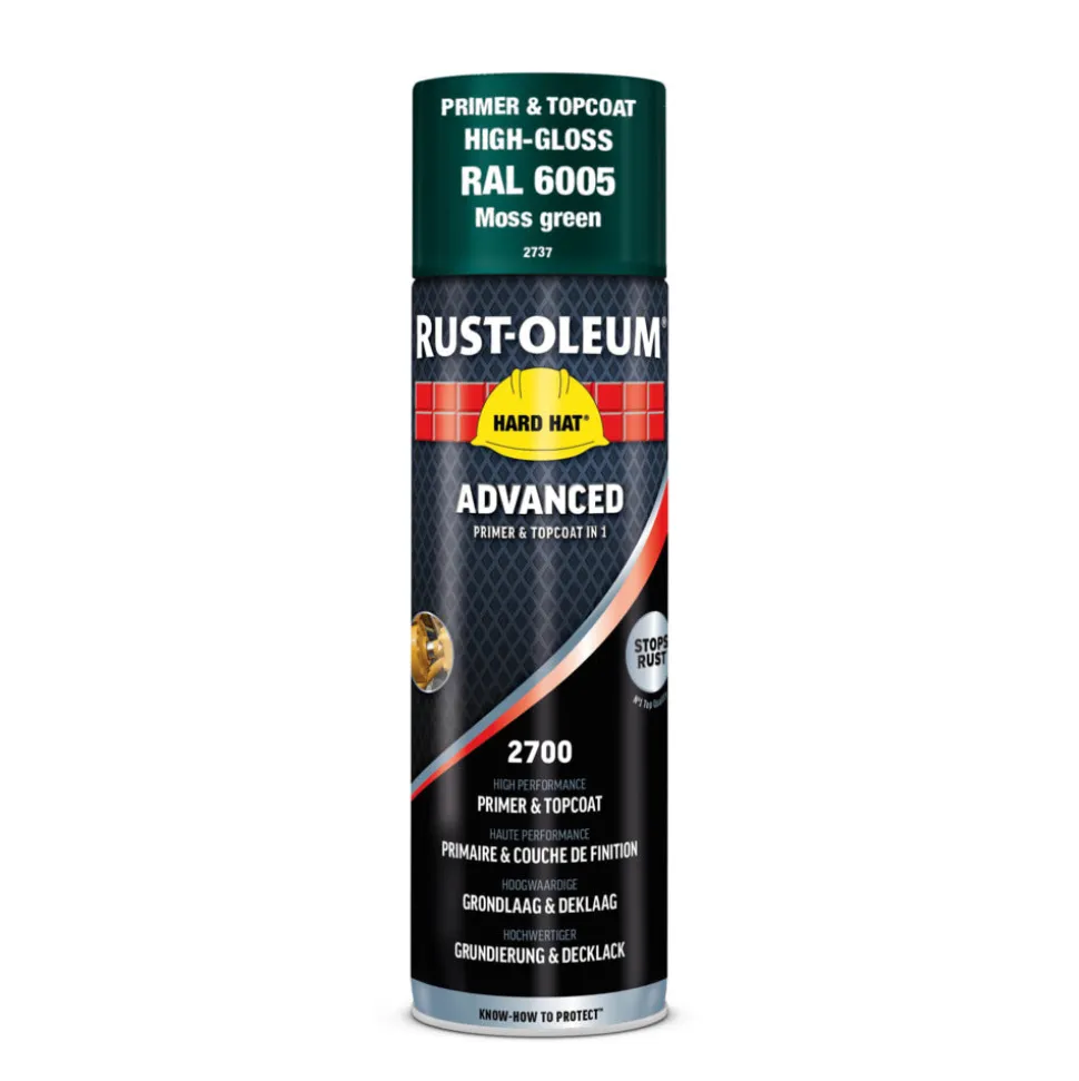 Rust-Oleum Hard Hat Advanced Hoogglans RAL6005 Mosgroen 500ml