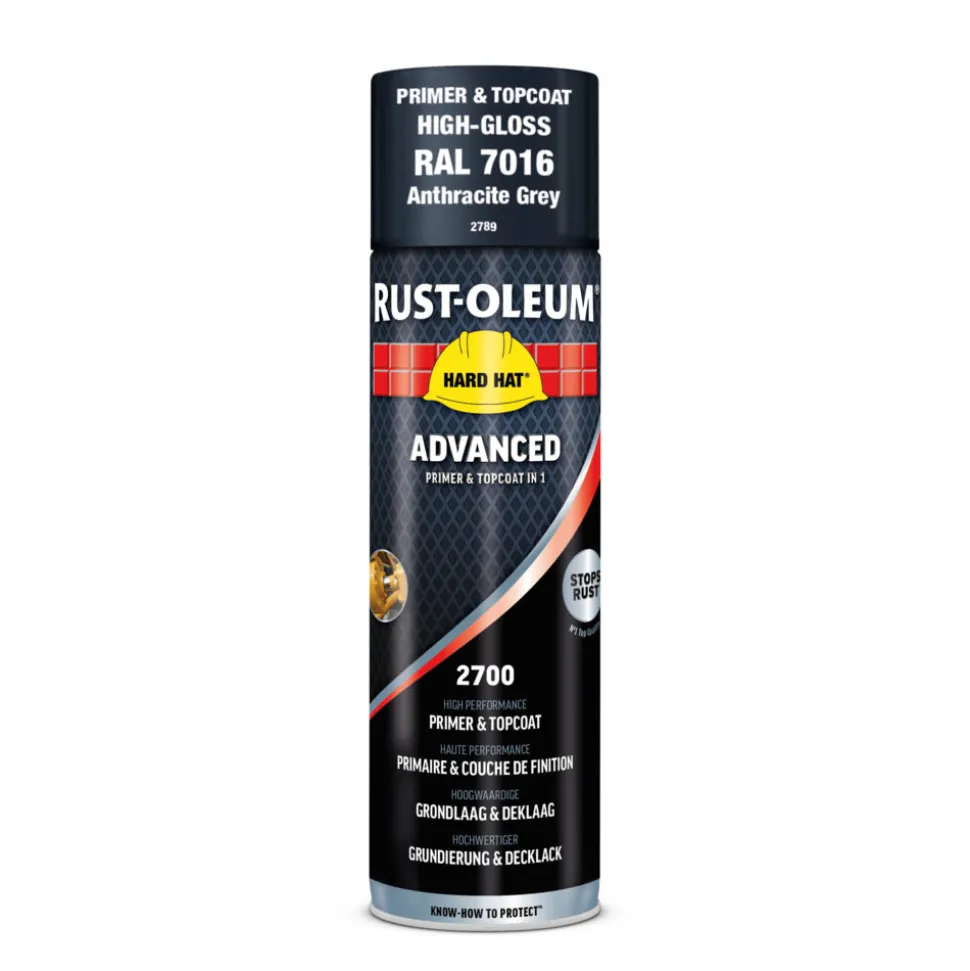 Rust-Oleum Hard Hat Advanced Hoogglans RAL7016 Antracietgrijs 500ml