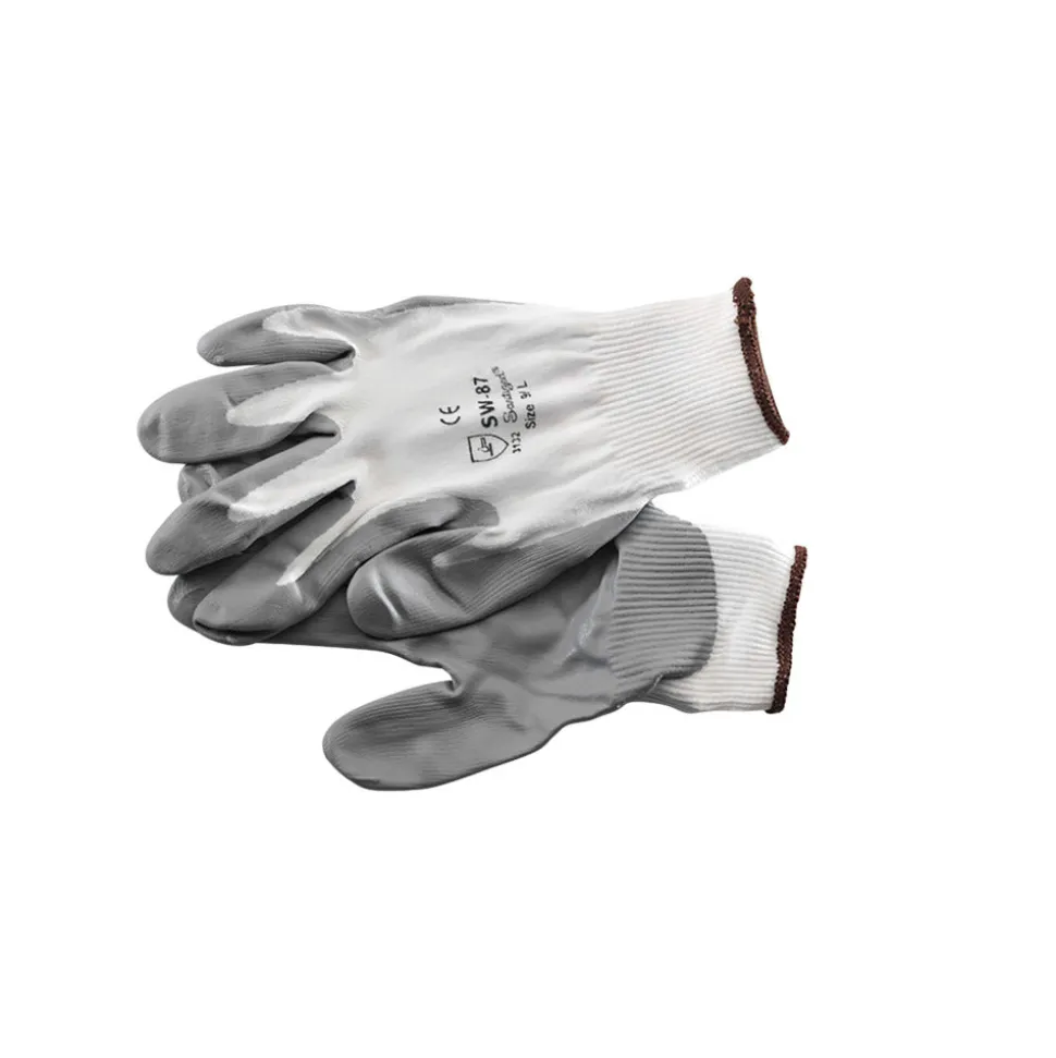 Safeworker Werkhandschoenen 87 Nylon/Nitrile Wit/Grijs Maat 10/XL