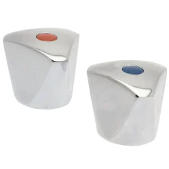 Sanifit Kraanbovendeel knop warm en koud water 2 stuks