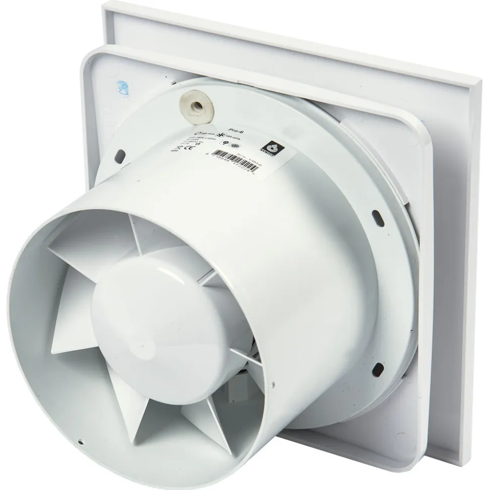 Sanivesk Design Ventilator Kunststof Wit Met Timer Hygro Ø125mm