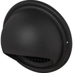 Sanivesk Overdrukrooster RVS Zwart Bol Ø125mm