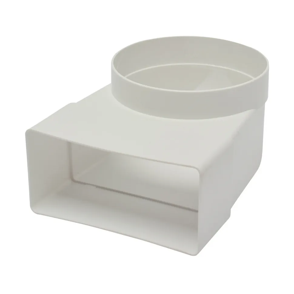 Sanivesk Vlakkanaal Bochtstuk PVC Wit Ø100mm 110x55mm