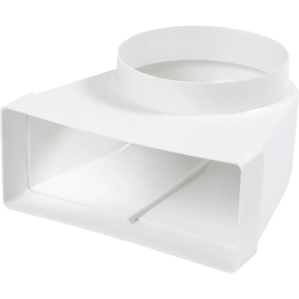 Sanivesk Vlakkanaal Bocht Wit Ø150mm 220x90mm