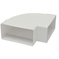 Sanivesk Vlakkanaal Horizontale Bocht PVC Wit 110x55mm