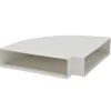 Sanivesk Vlakkanaal Horizontale Bocht PVC Wit 220x55mm